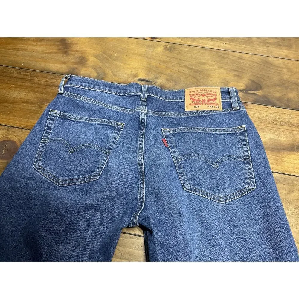Levi's 505 Regular Fit Straight Leg Jeans Men's Size 32x32 NWT